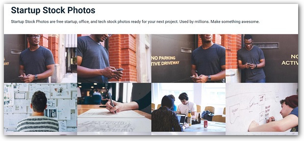 скриншот сервиса Startup Stock Photos